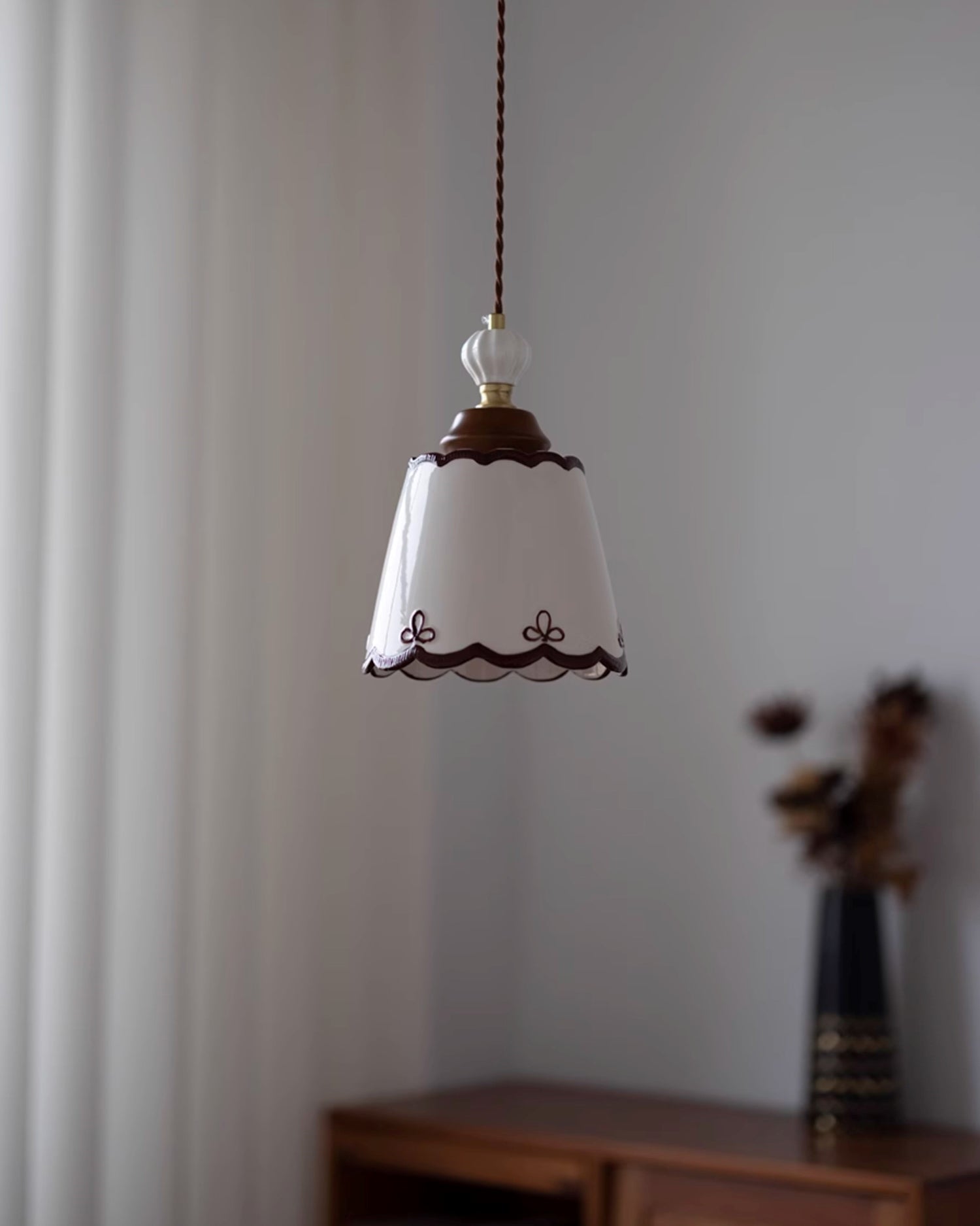 Klimt Suspension Lampe Céramique Festonnée Vintage - Neutralighting