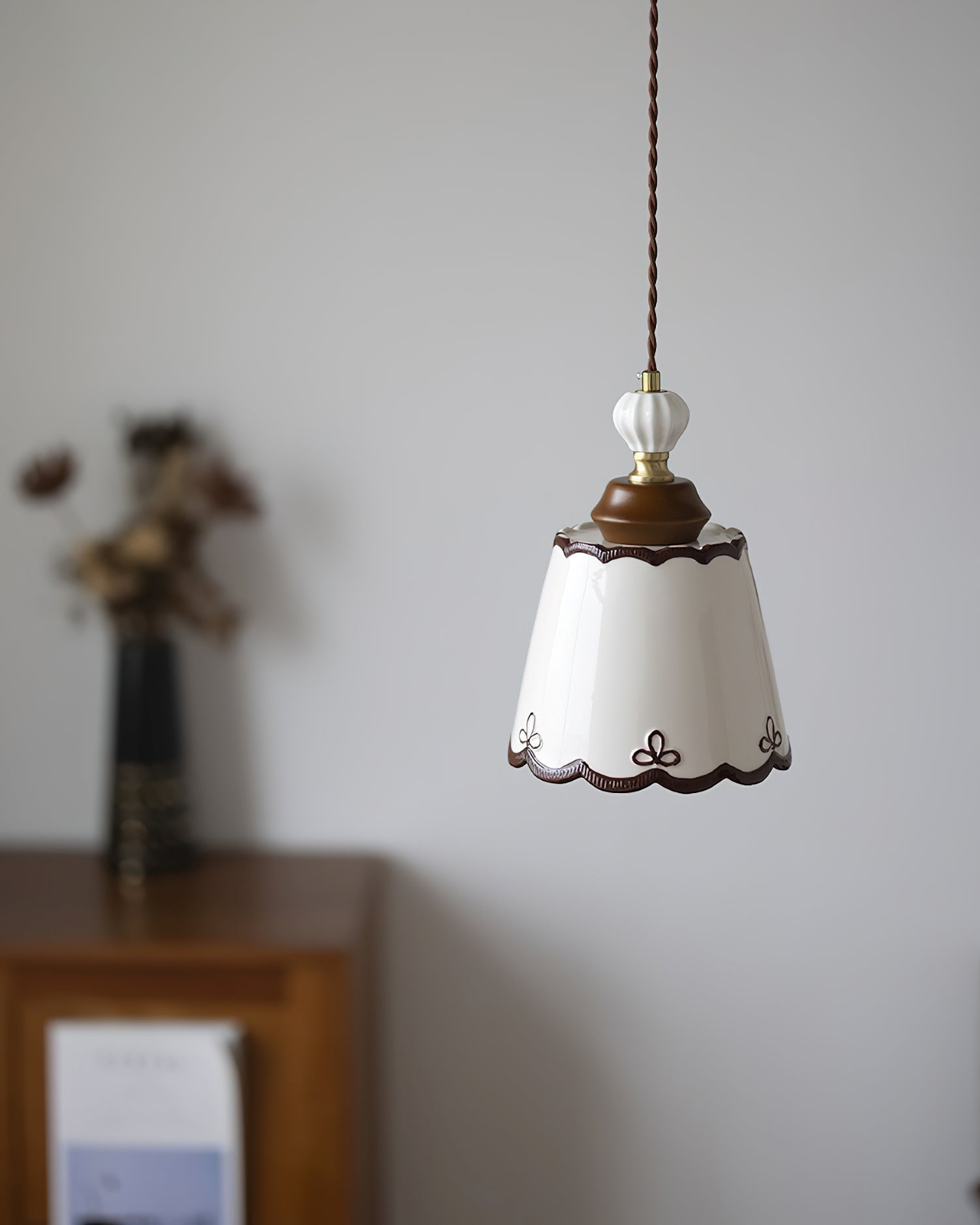 Klimt Suspension Lampe Céramique Festonnée Vintage - Neutralighting