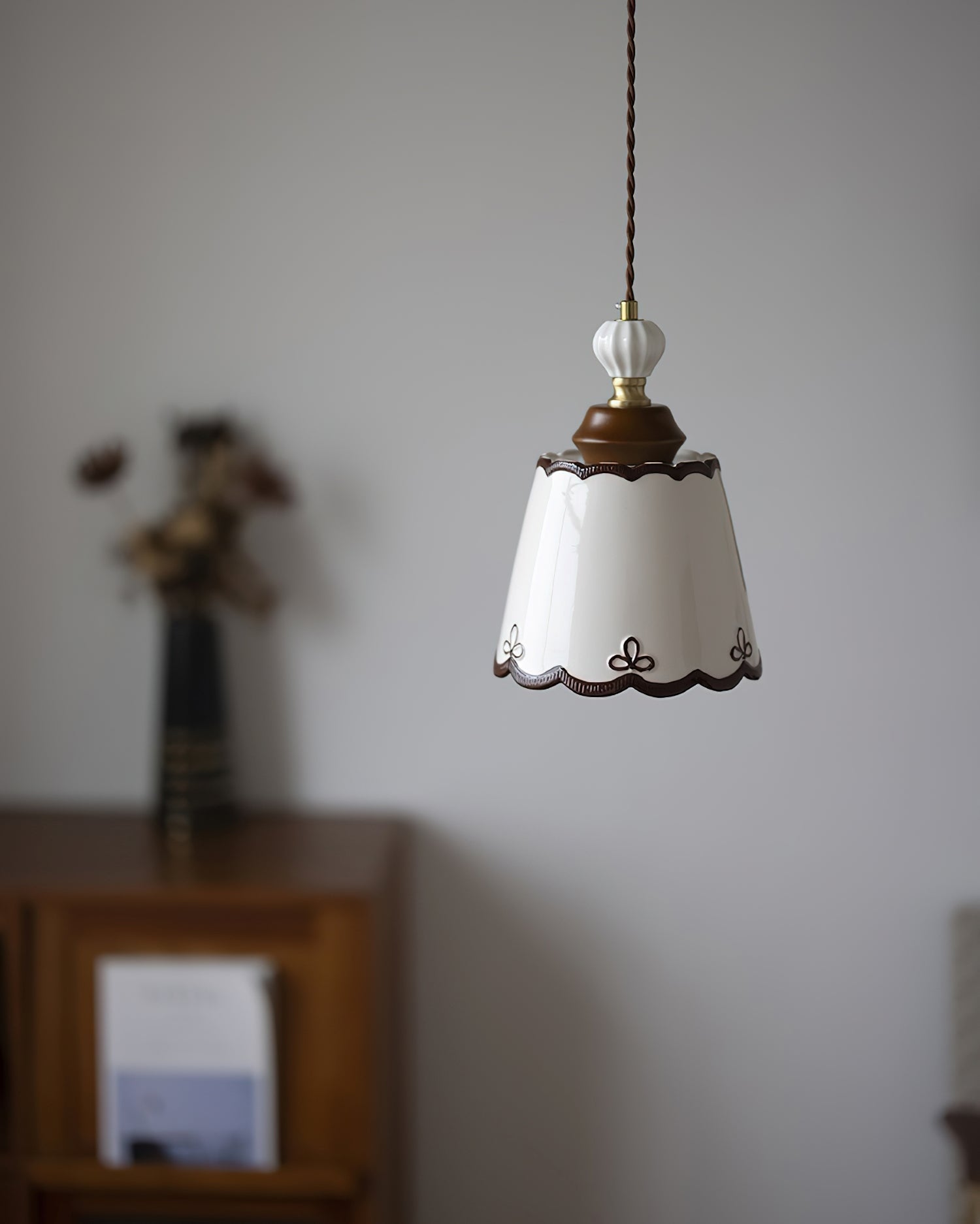 Klimt Suspension Lampe Céramique Festonnée Vintage - Neutralighting