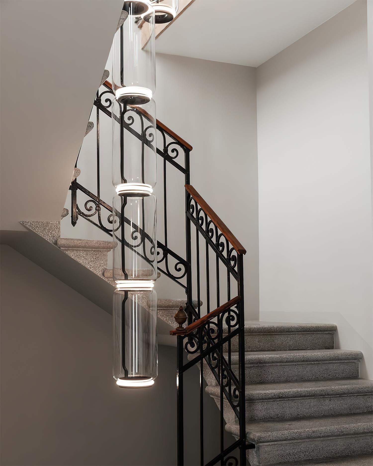 Virelo Suspension Cylindrique en Verre Empilé - Neutralighting