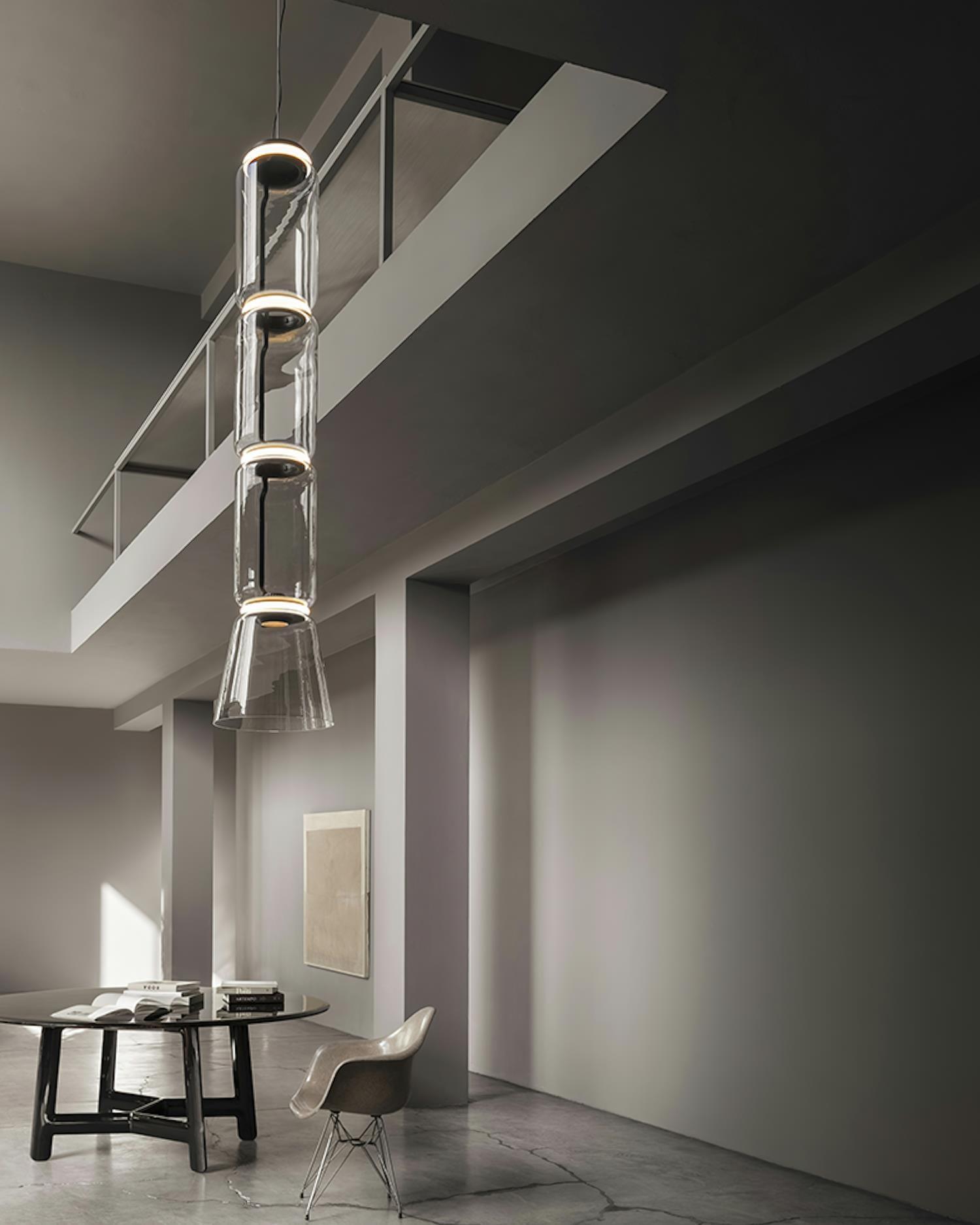 Virelo Suspension Cylindrique en Verre Empilé - Neutralighting