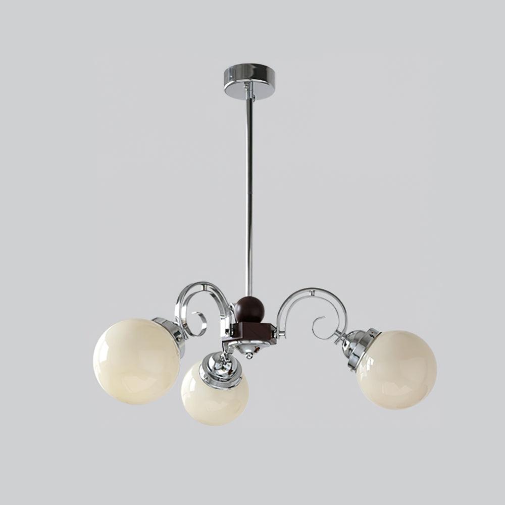Kotter Chandelier Cream Satin Nickel Modern - Neutralighting
