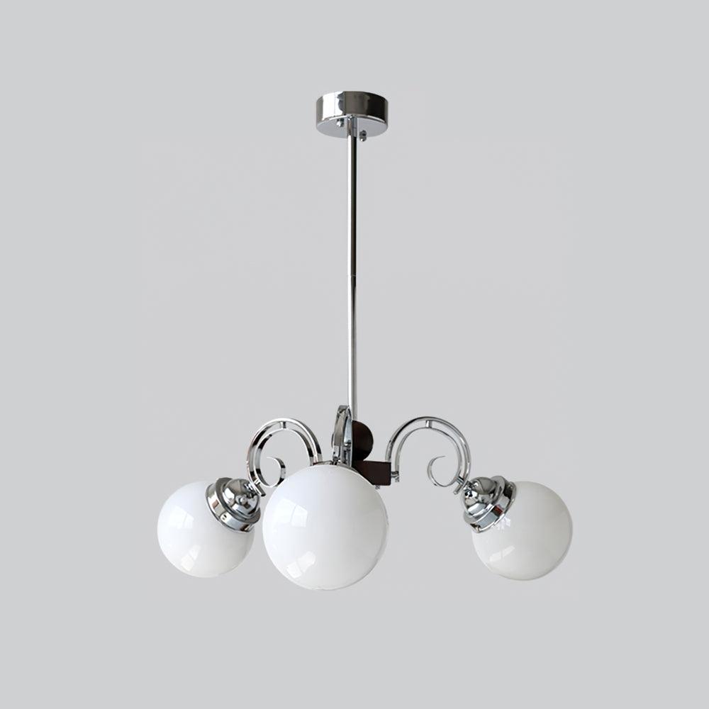 Kotter Chandelier Cream Satin Nickel Modern - Neutralighting