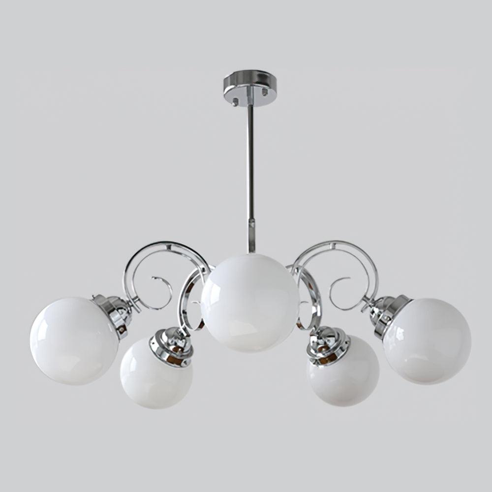 Kotter Chandelier Cream Satin Nickel Modern - Neutralighting