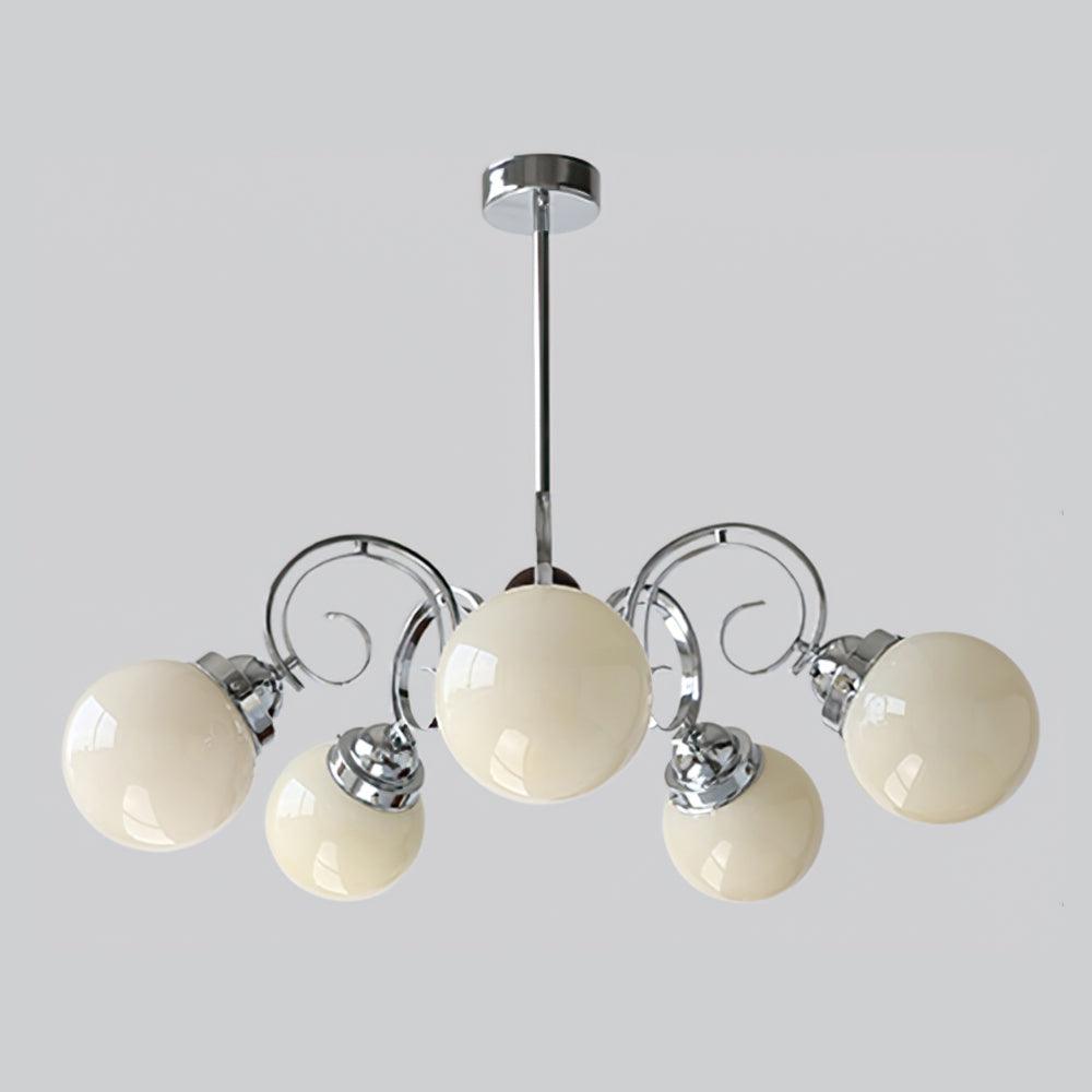 Kotter Chandelier Cream Satin Nickel Modern - Neutralighting