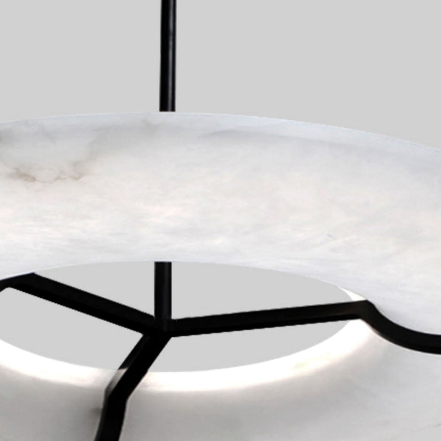 Eldorora Modern Minimalist Brass Alabaster Chandelier - Lamp Copper