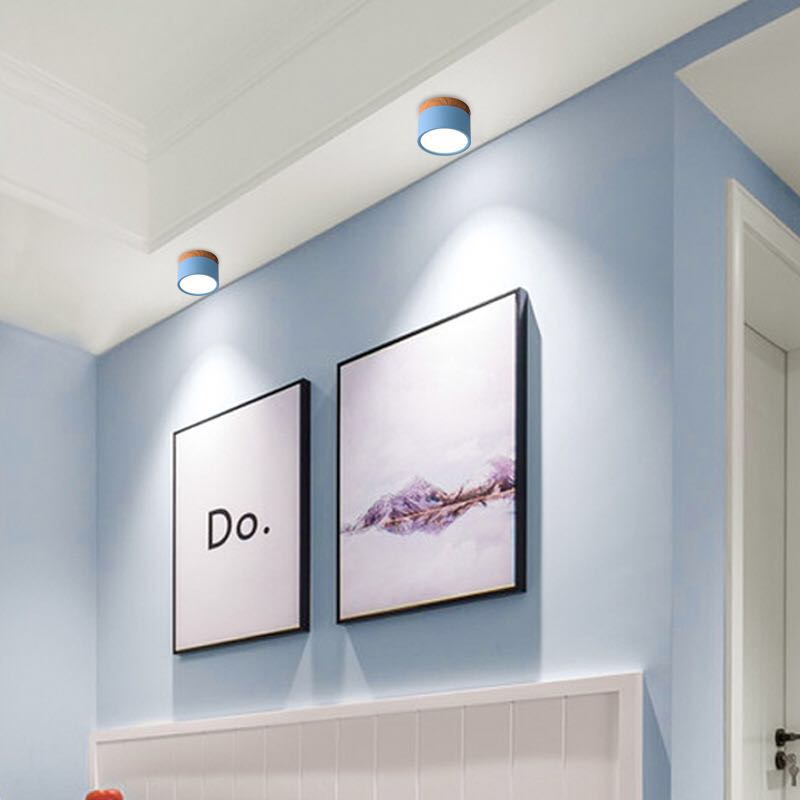 Jojo Petit Plafonnier Led Multicolor Bois Nordique. Couloir - Neutralighting