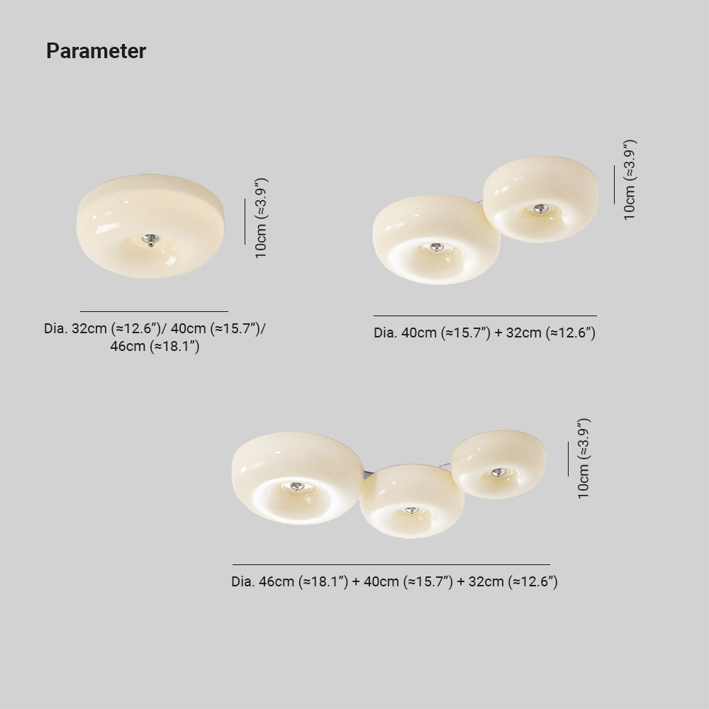 Candy Plafonnier en Verre Crème - Neutralighting
