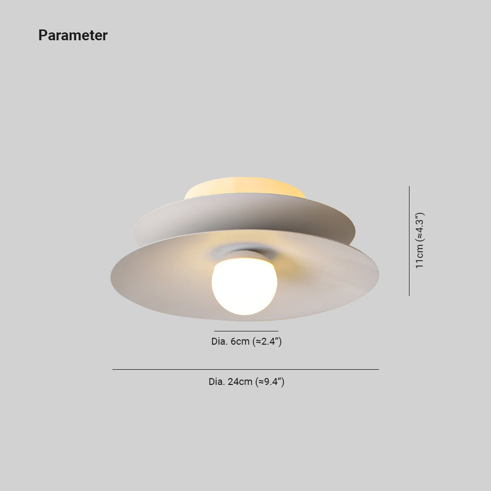 Arisha Moderne LED Plafonnier Blanc Rouge Noir Métal Cuisine Balcon