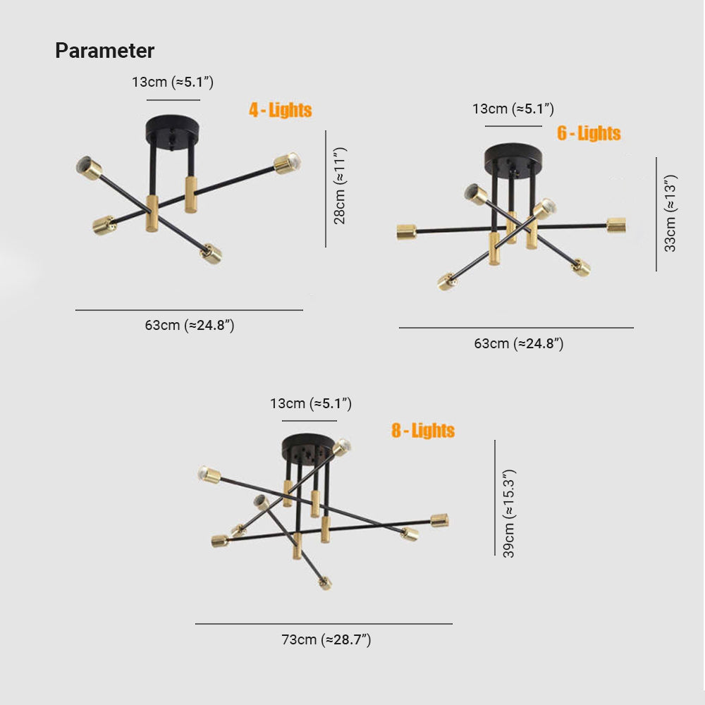 Lindsy Lustre Métal Design Moderne. Plusieurs Ampoules - Neutralighting