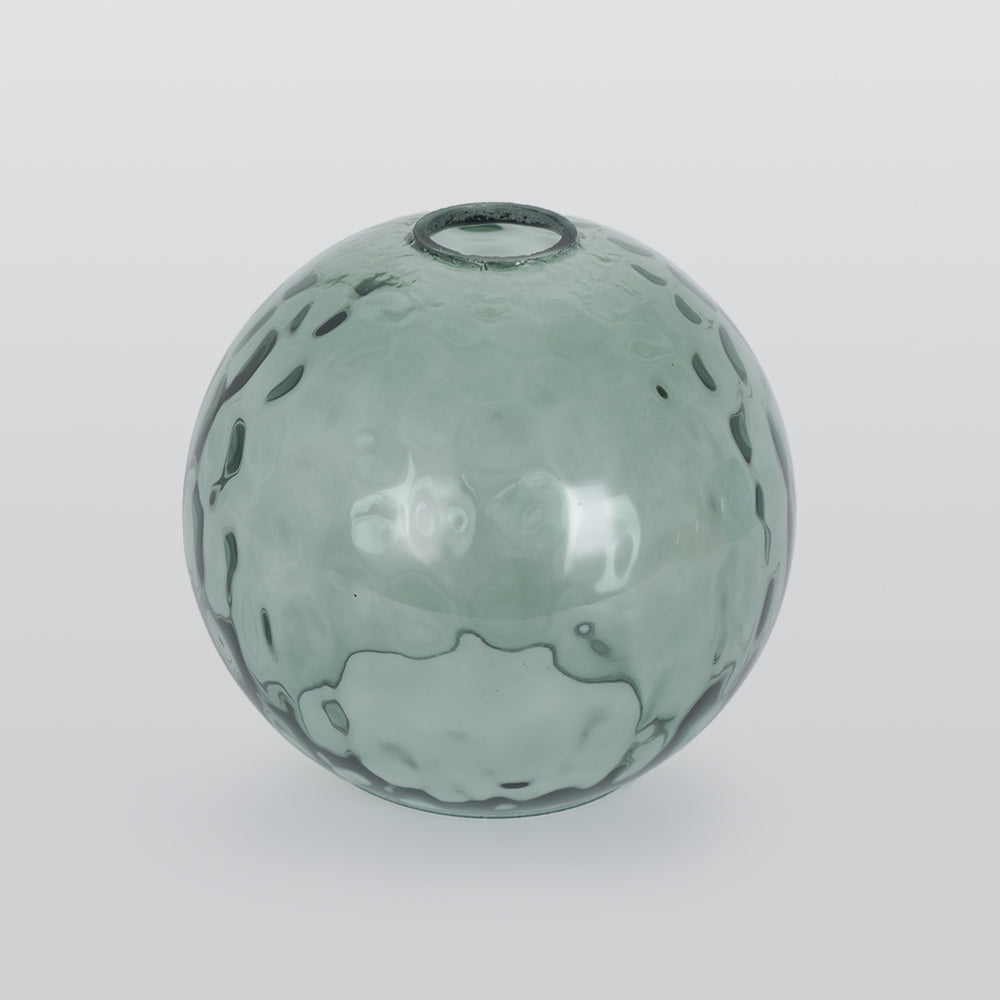 Valentina Suspension Boule Ondulation Nortique Métal/Verre Vert/Gris Salon - Neutralighting