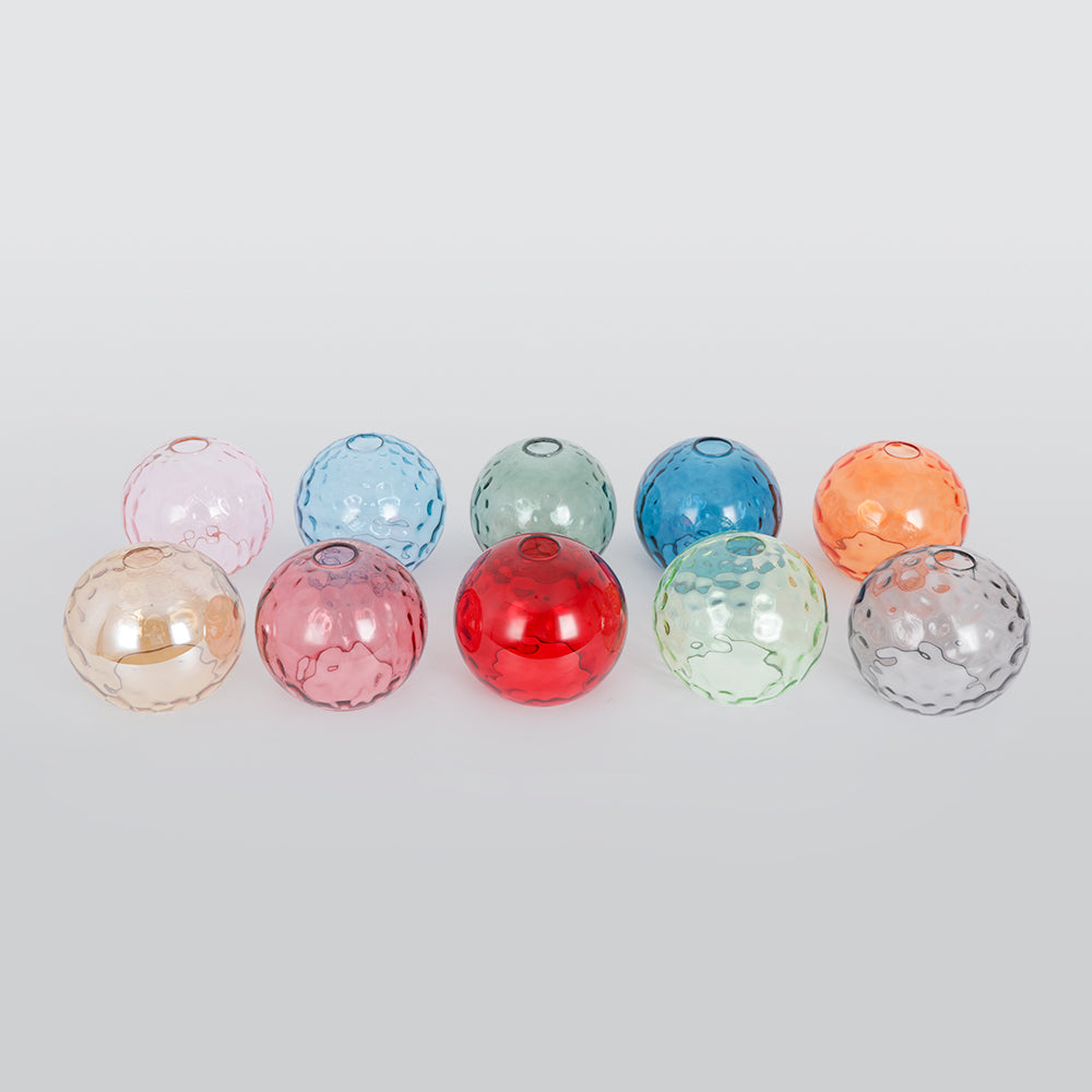 Valentina Suspension Boule Ondulation Nortique Métal/Verre Vert/Gris Salon - Neutralighting