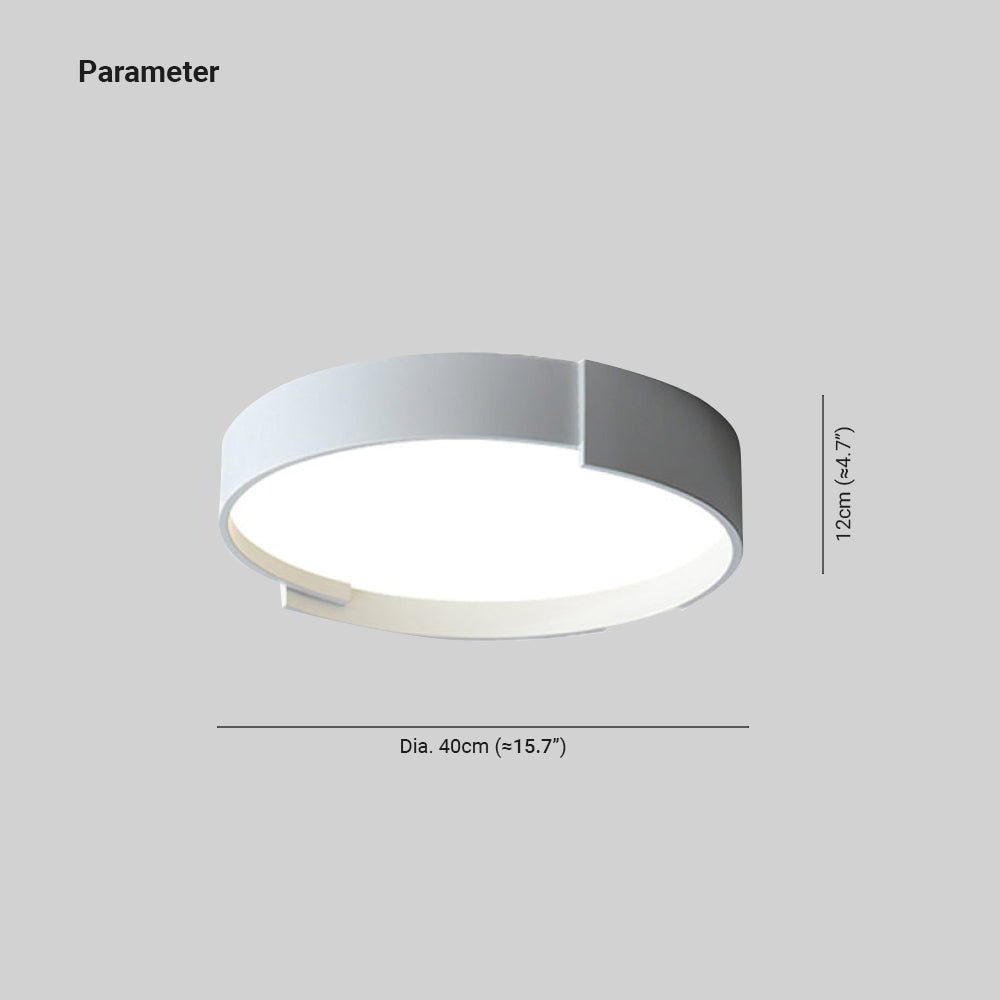 Arisha Plafonnier Rond Moderne, Métal/Acrylique, Blanc/Gris/Vert/Doré, Salon - Neutralighting