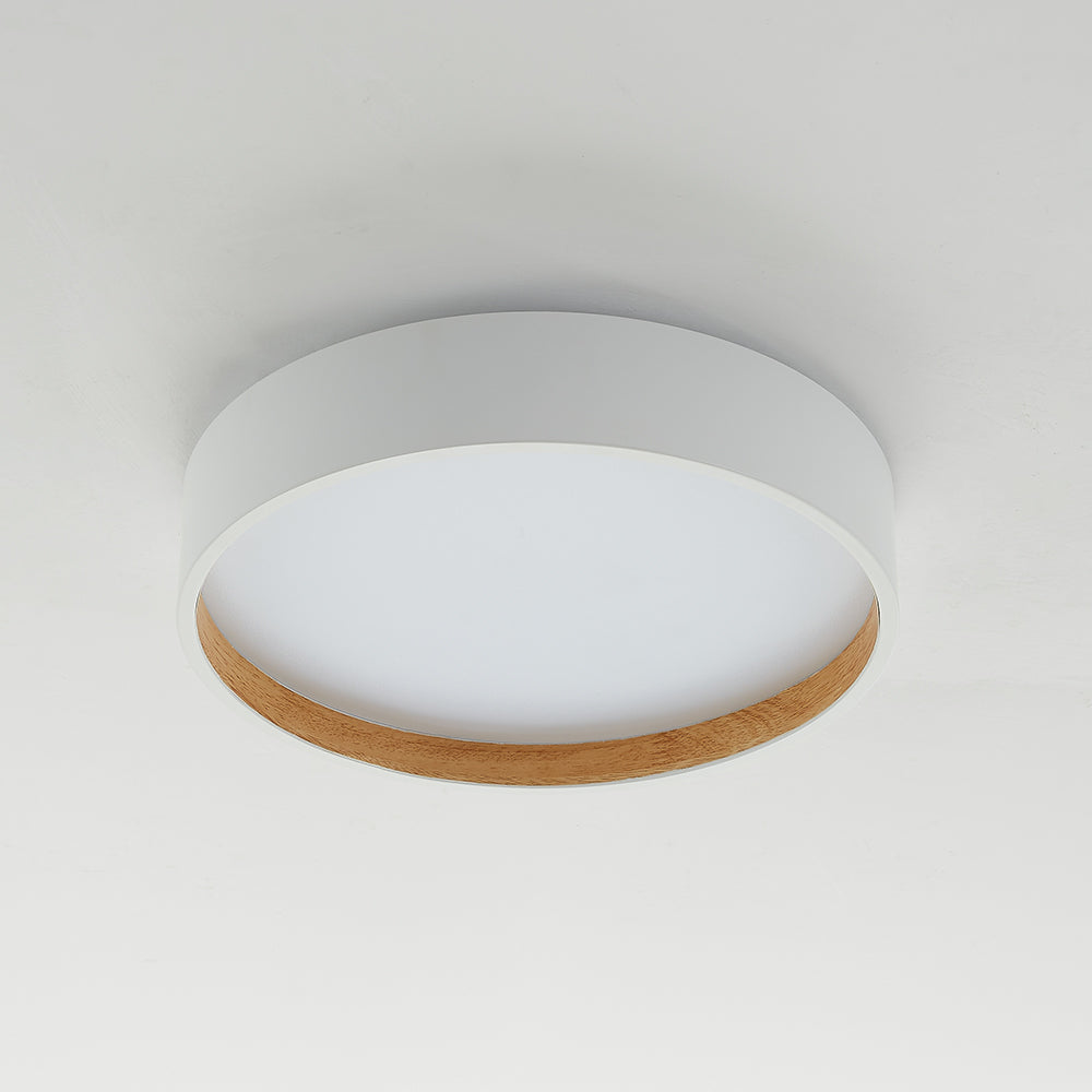 Arisha Plafonnier Rond Moderne, Métal/Acrylique, Blanc/Gris/Noir, Salon - Neutralighting