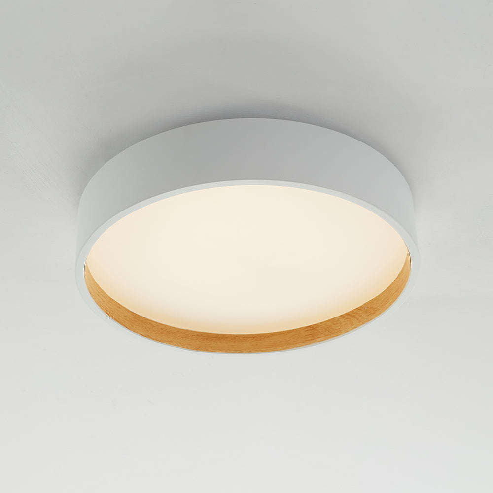 Arisha Plafonnier Rond Moderne, Métal/Acrylique, Blanc/Gris/Noir, Salon - Neutralighting