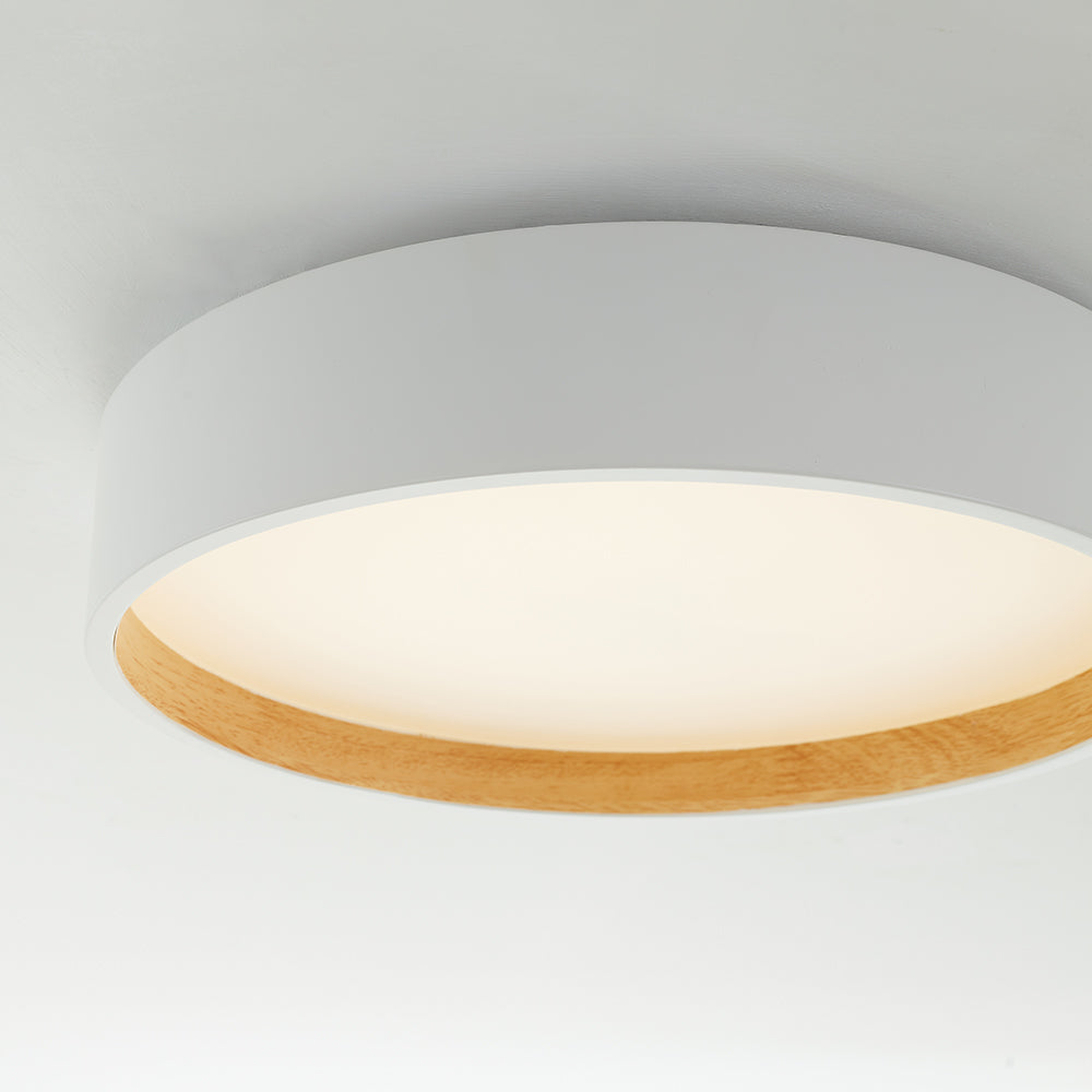 Arisha Plafonnier Rond Moderne, Métal/Acrylique, Blanc/Gris/Noir, Salon - Neutralighting