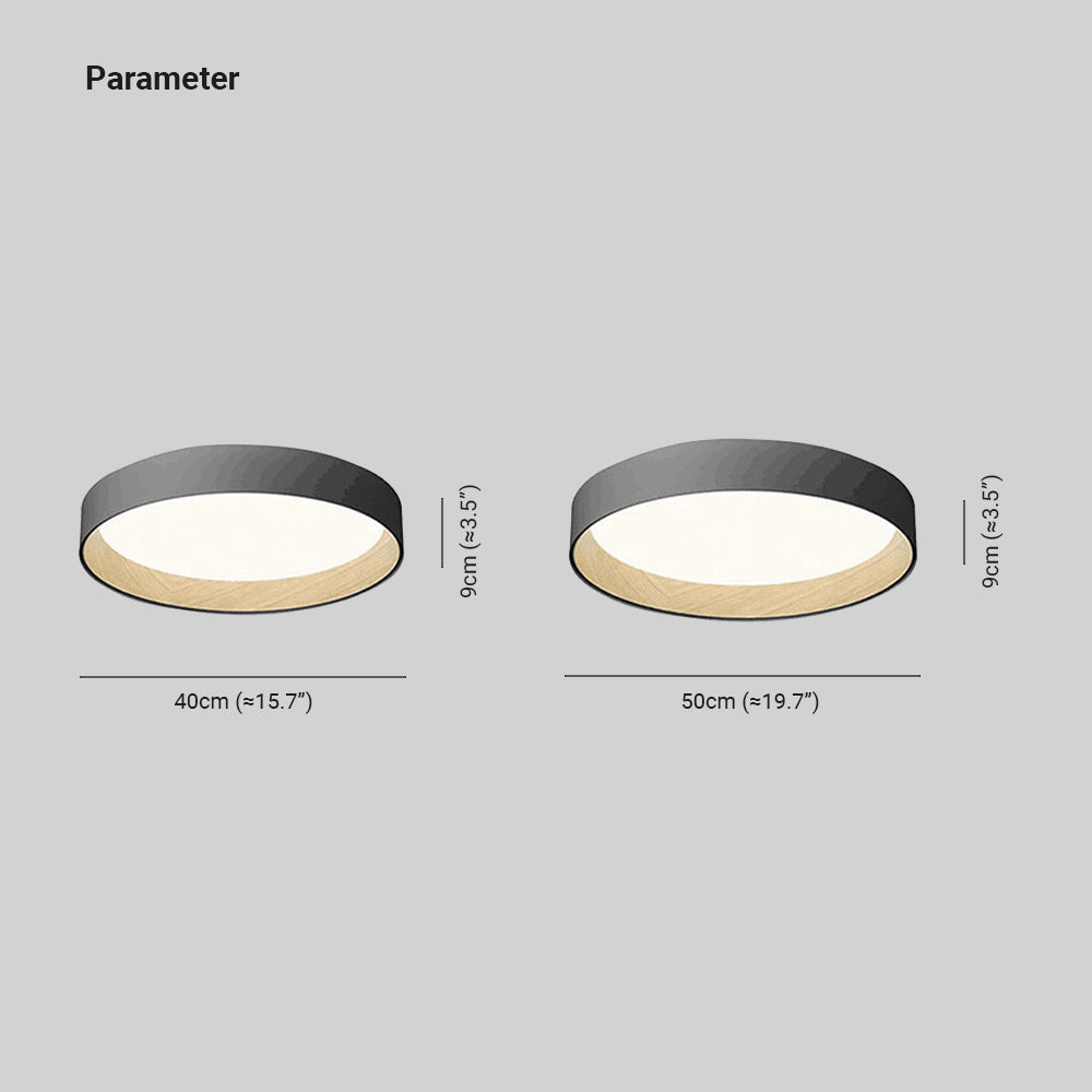 Arisha Plafonnier Rond Moderne, Métal/Acrylique, Blanc/Gris/Noir, Salon - Neutralighting