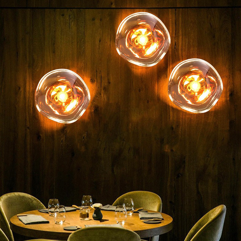 Lutho Applique Murale en Verre Soufflé Doré Moderne - Neutralighting
