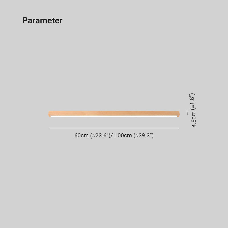 Urien Plafonnier Longue Linéaire Simple. Bois. Couloir/Chambre - Neutralighting