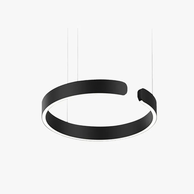 Urel Suspension Cercle Noir/Or Rose Salon/Chambre à Coucher