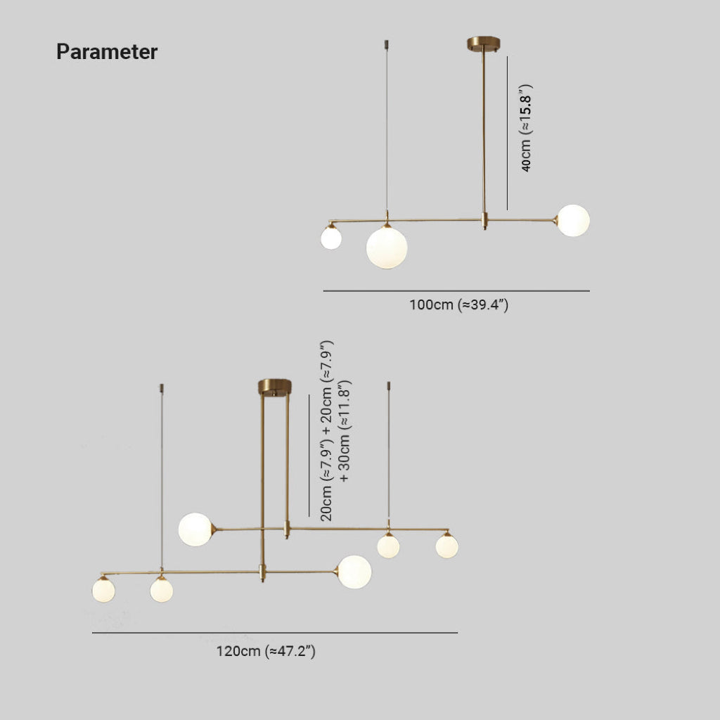 Valentina Suspension Luminaire LED Métal Doré