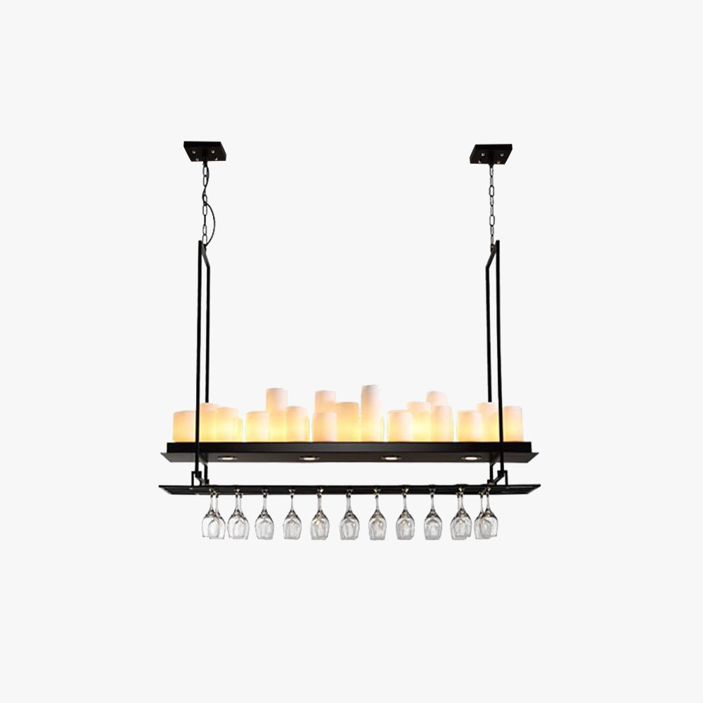 Silva Suspension Cylindre Moderne, Métal/Verre, Blanc/Noir, Restaurant/Bar - Neutralighting