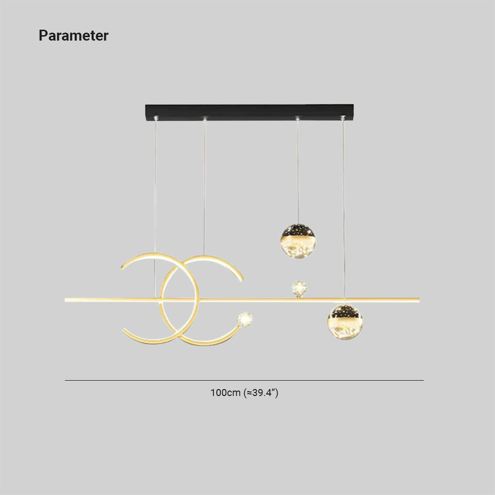 Arisha Luminaires Suspension d'Étoile LED Élegante Métal/Cristal Salon - Neutralighting