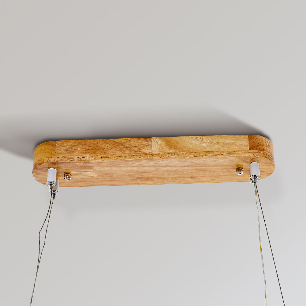 Muto Suspension Ellipse Moderne, Bois/Acrylique, Bois, Salon - Neutralighting