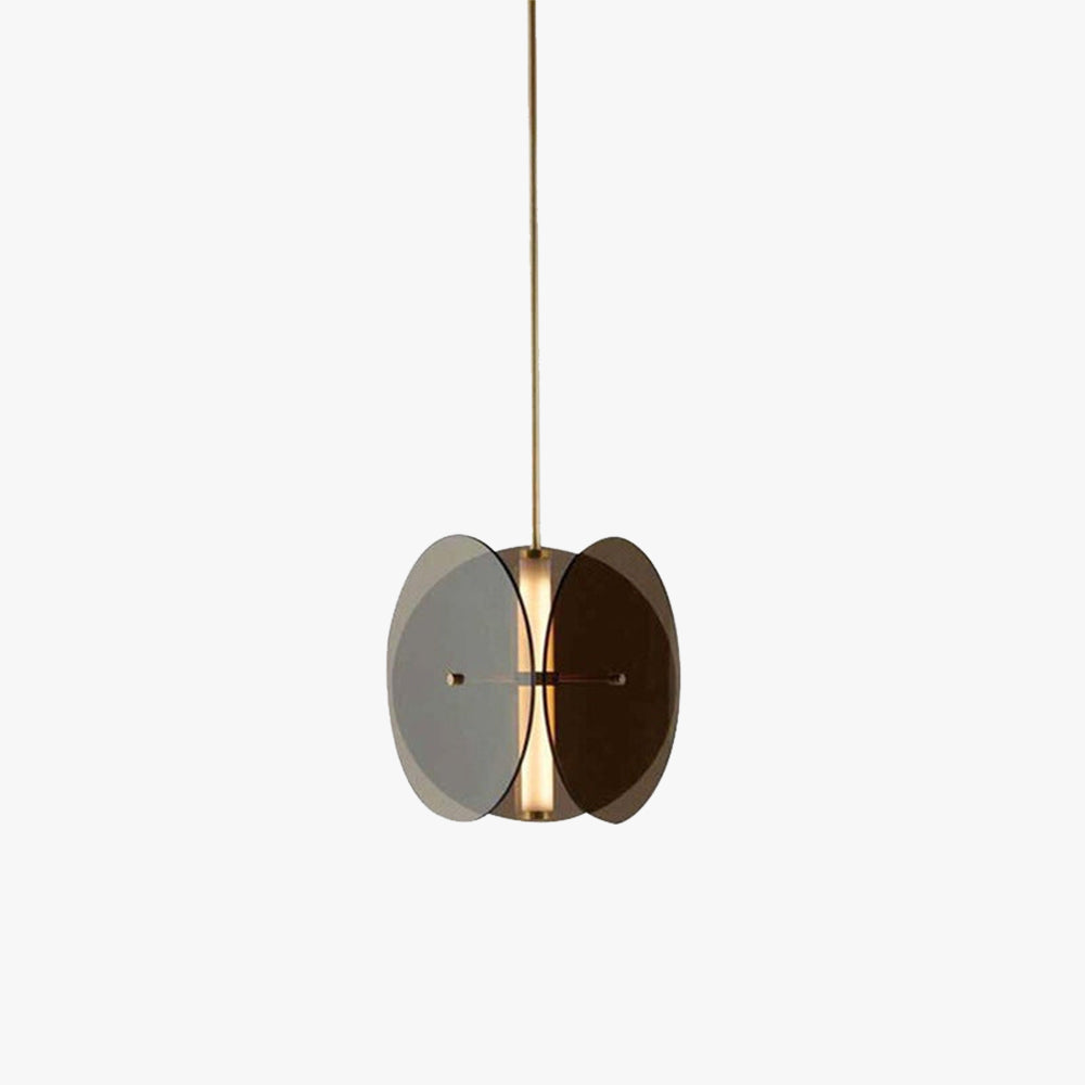 Valentina Suspension Rond LED Simplicité Noir Métal/Verre Chambre à Coucher - Neutralighting
