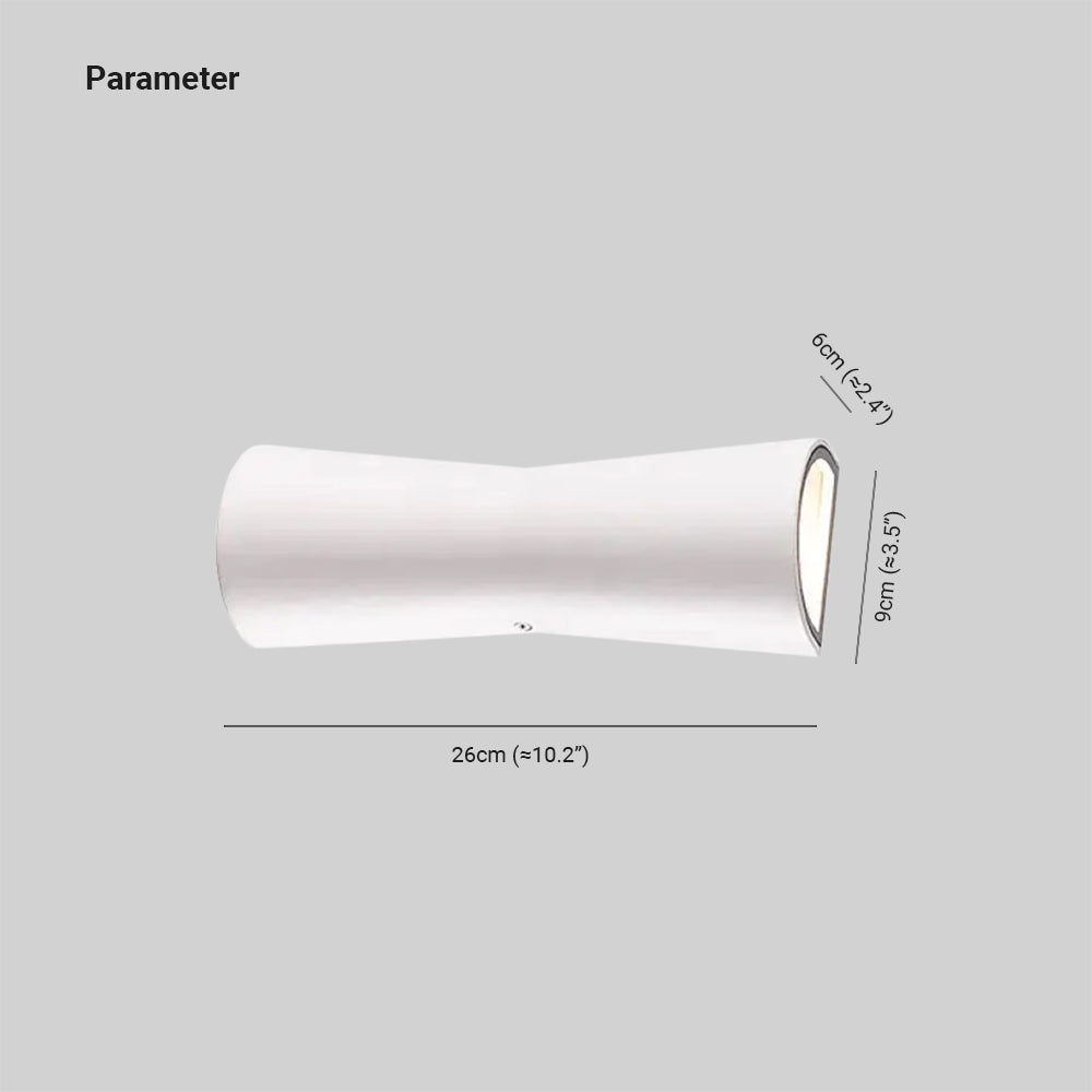 Laxor Applique Murale Torche Moderne Noir/Blanc. Balcon - Neutralighting