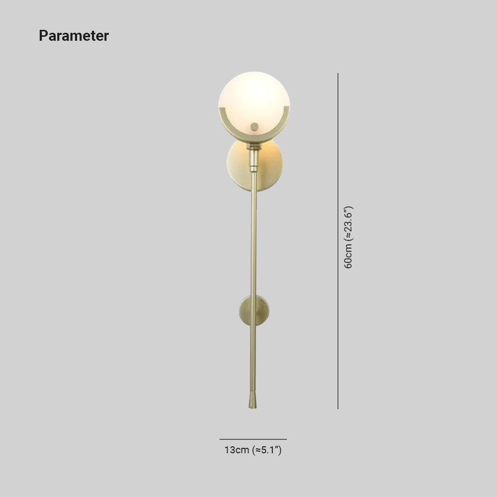 Valentina Applique Murale Globe Moderne Métal/Dolomite Or Chambre - Neutralighting