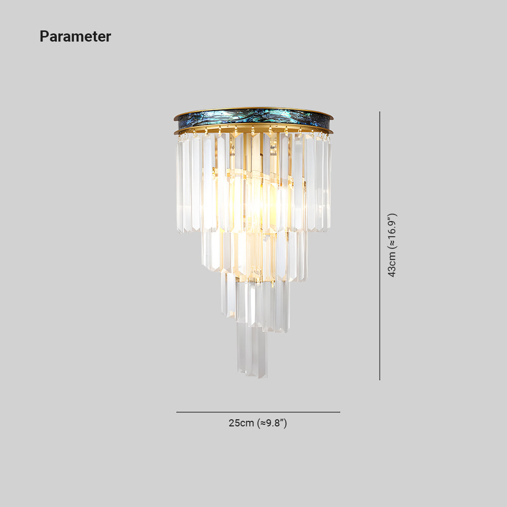 Ray Applique Murale Moderne/Nordique, Cristal Or, Chevet de Chambre/Hôtel - Neutralighting