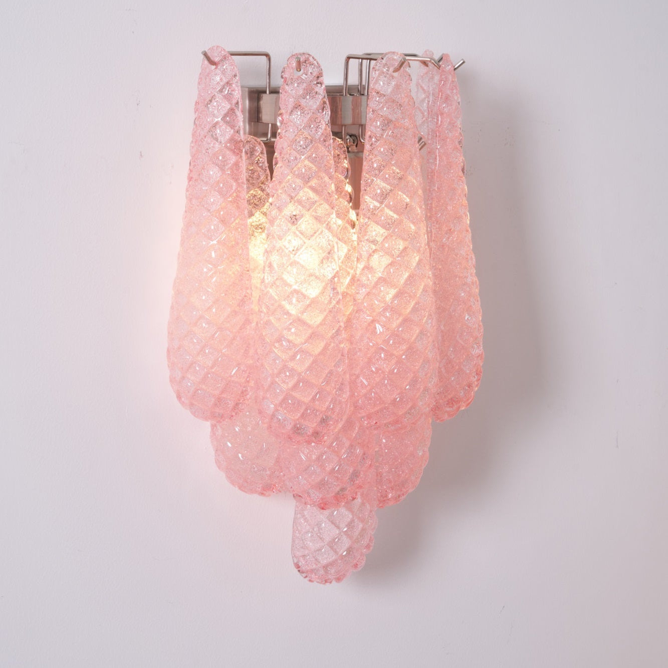 Aurora Wall Lamp Pink Teardrop Glass Floral Artistic - Letslighting