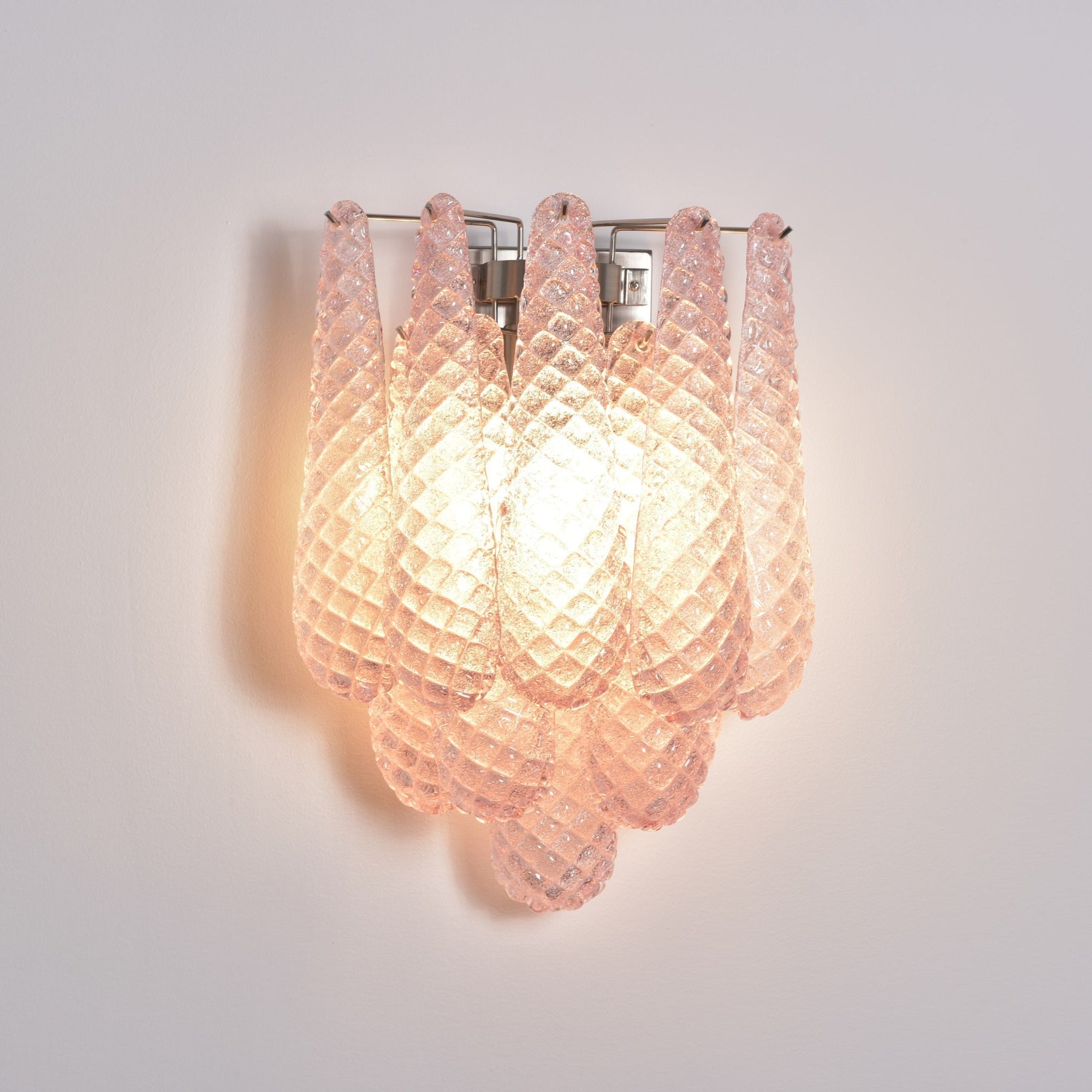 Aurora Wall Lamp Pink Teardrop Glass Floral Artistic - Letslighting