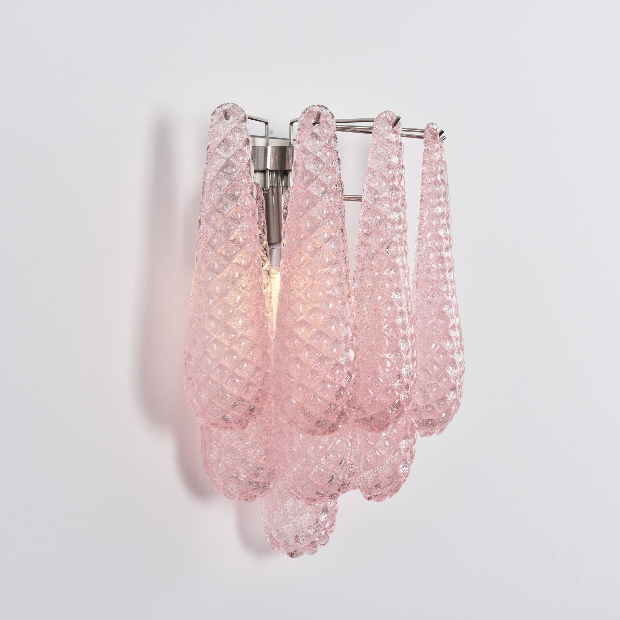 Aurora Wall Lamp Pink Teardrop Glass Floral Artistic - Letslighting