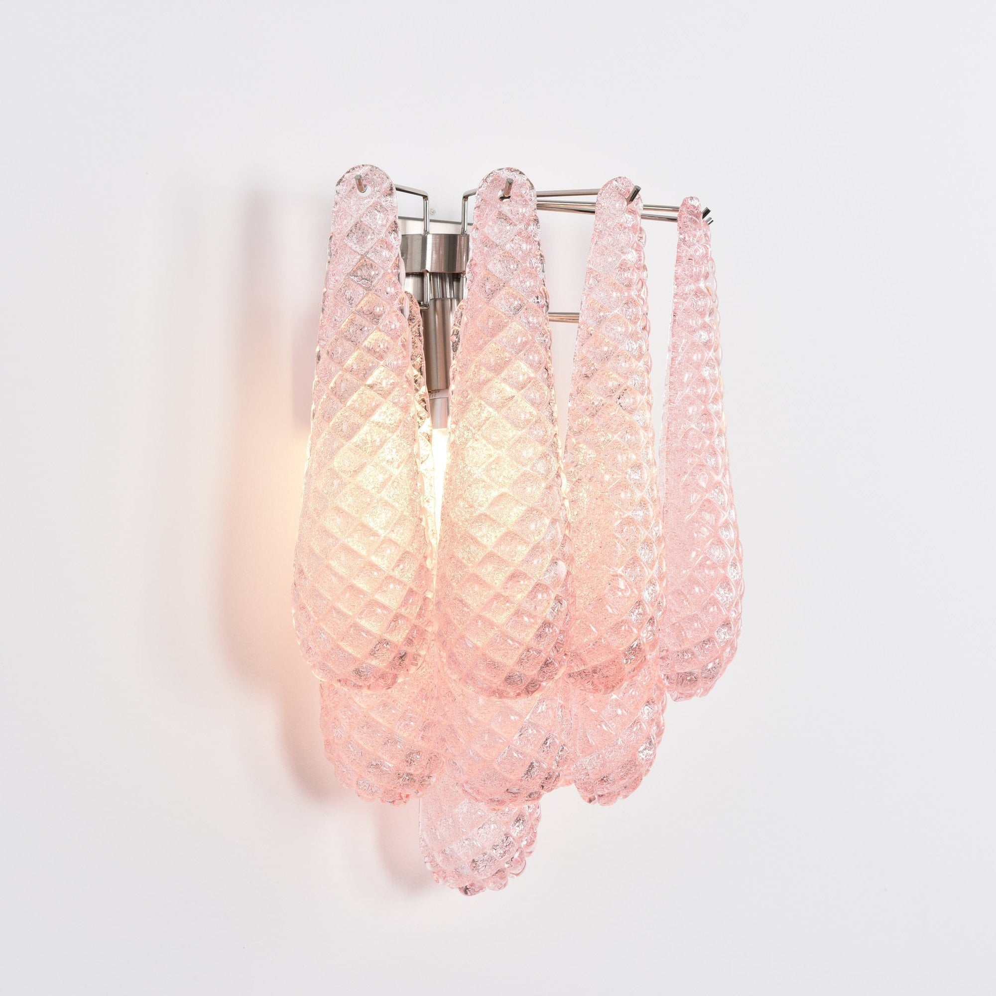 Aurora Wall Lamp Pink Teardrop Glass Floral Artistic - Letslighting