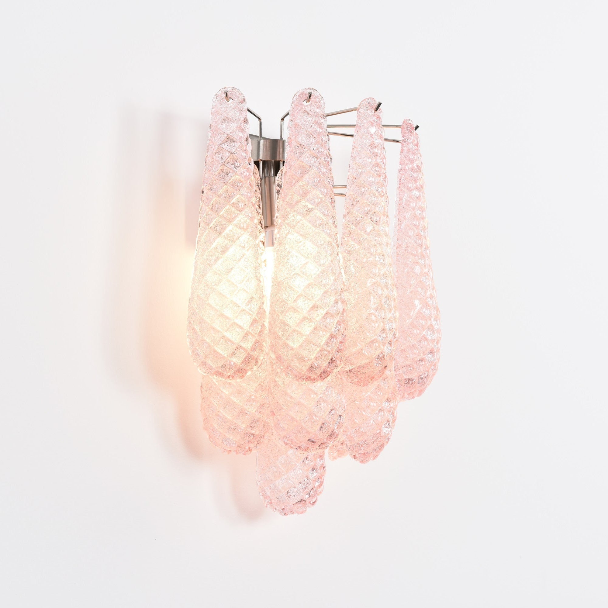 Aurora Wall Lamp Pink Teardrop Glass Floral Artistic - Letslighting