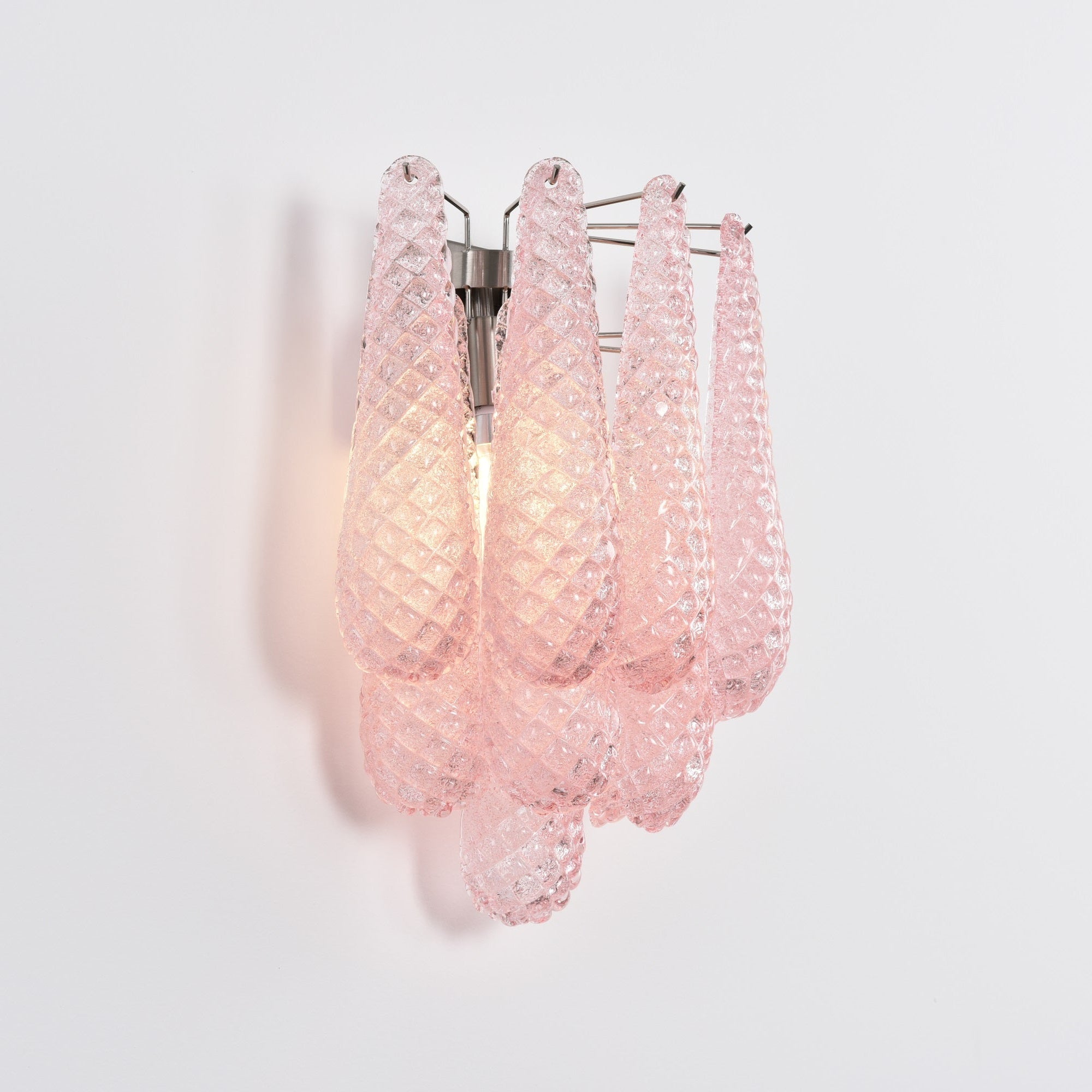 Aurora Wall Lamp Pink Teardrop Glass Floral Artistic - Letslighting