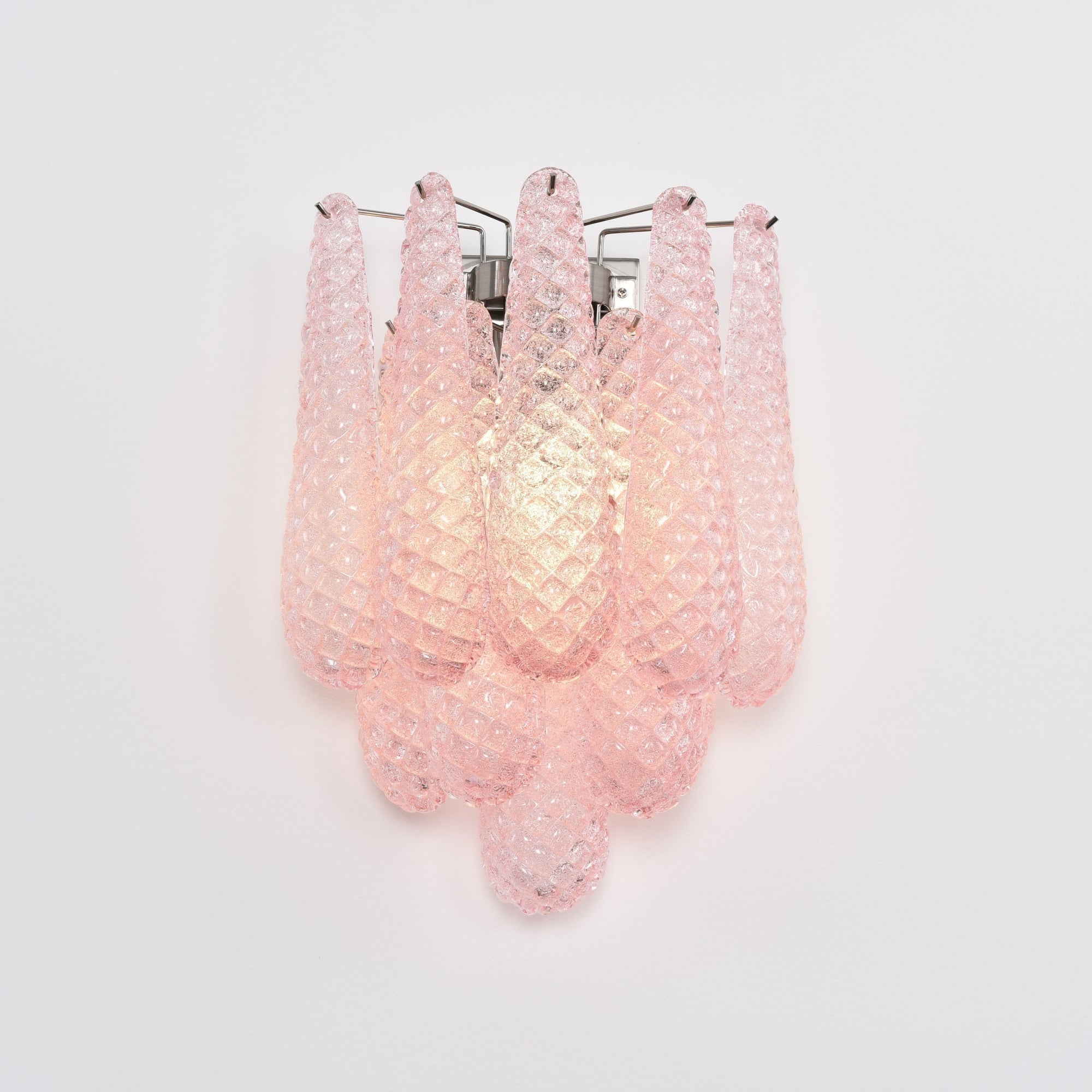 Aurora Wall Lamp Pink Teardrop Glass Floral Artistic - Letslighting