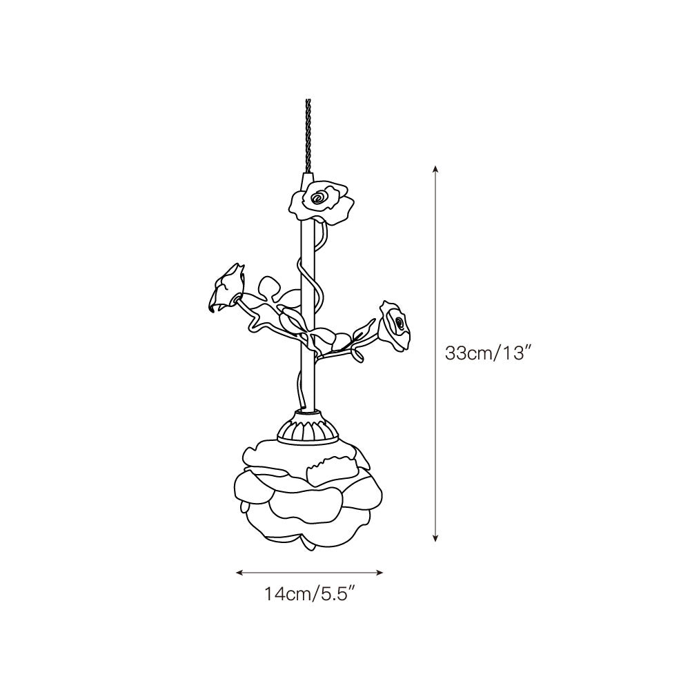 Ilsoris Lampe Pendentive Céramique Verre Rose Créativité Individuelle - Neutralighting