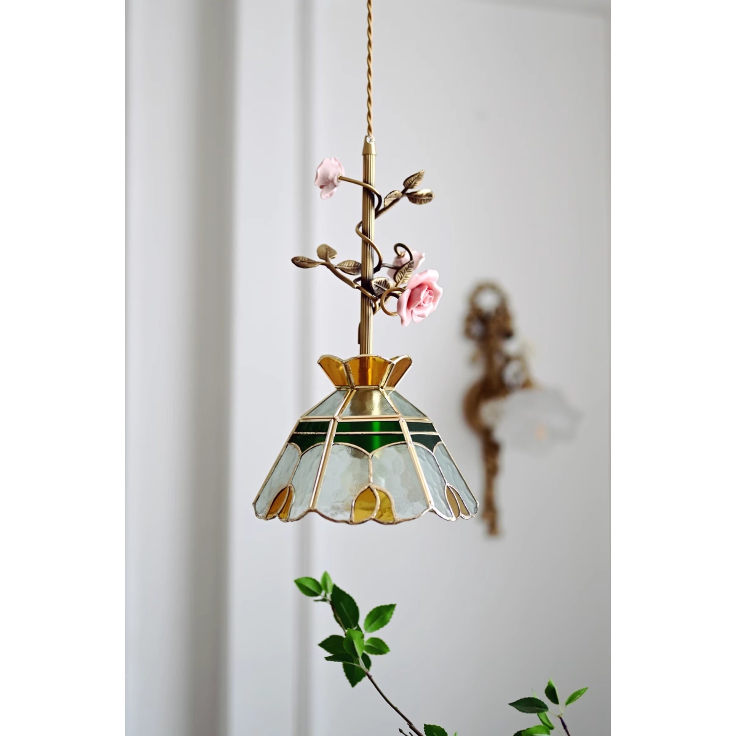 Ilsoris Lampe Pendentive Céramique Verre Rose Créativité Individuelle - Neutralighting