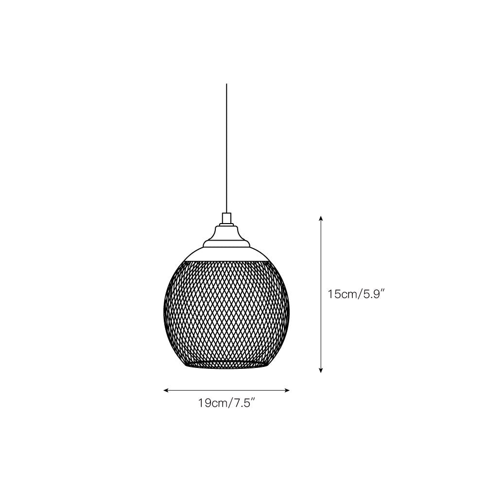 Aursorir Modern Minimalist Mesh Metal Pendant Lamp - Lamp Copper