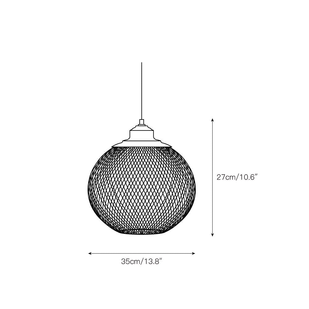 Aursorir Modern Minimalist Mesh Metal Pendant Lamp - Lamp Copper