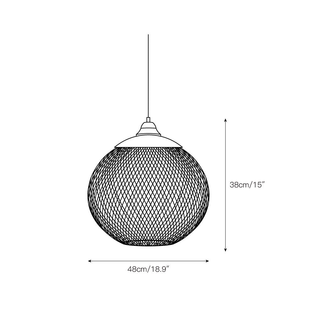 Aursorir Modern Minimalist Mesh Metal Pendant Lamp - Lamp Copper