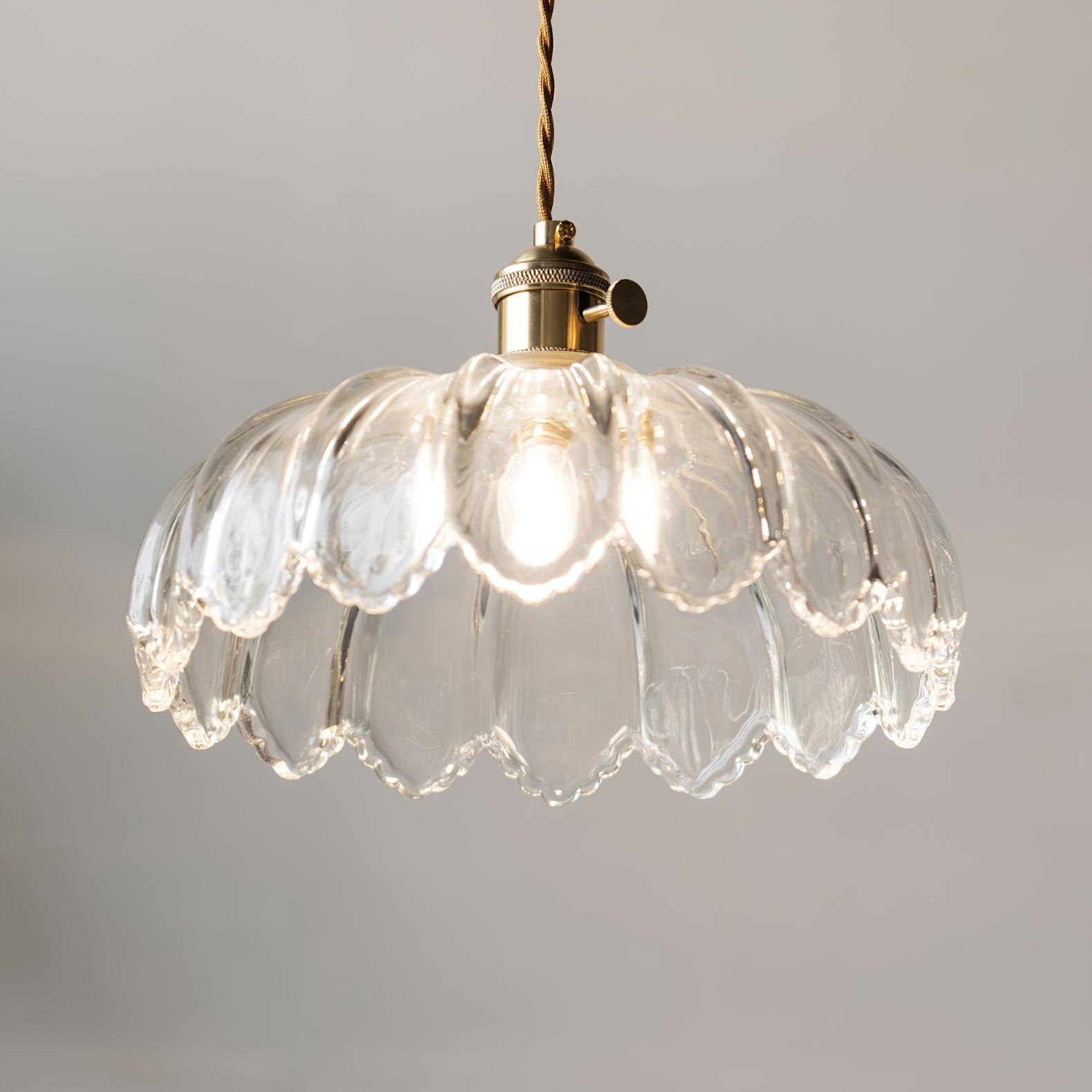 Limea Green Glass Flower Pendant Light - Letslighting
