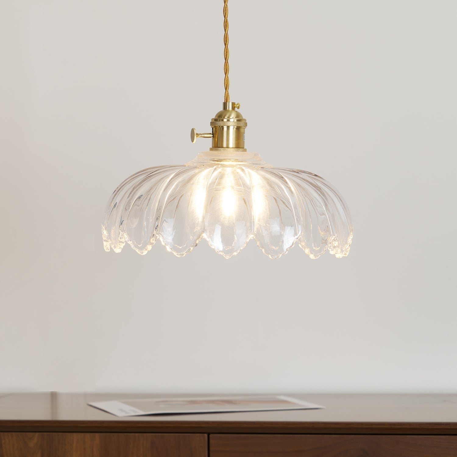 Limea Green Glass Flower Pendant Light - Letslighting