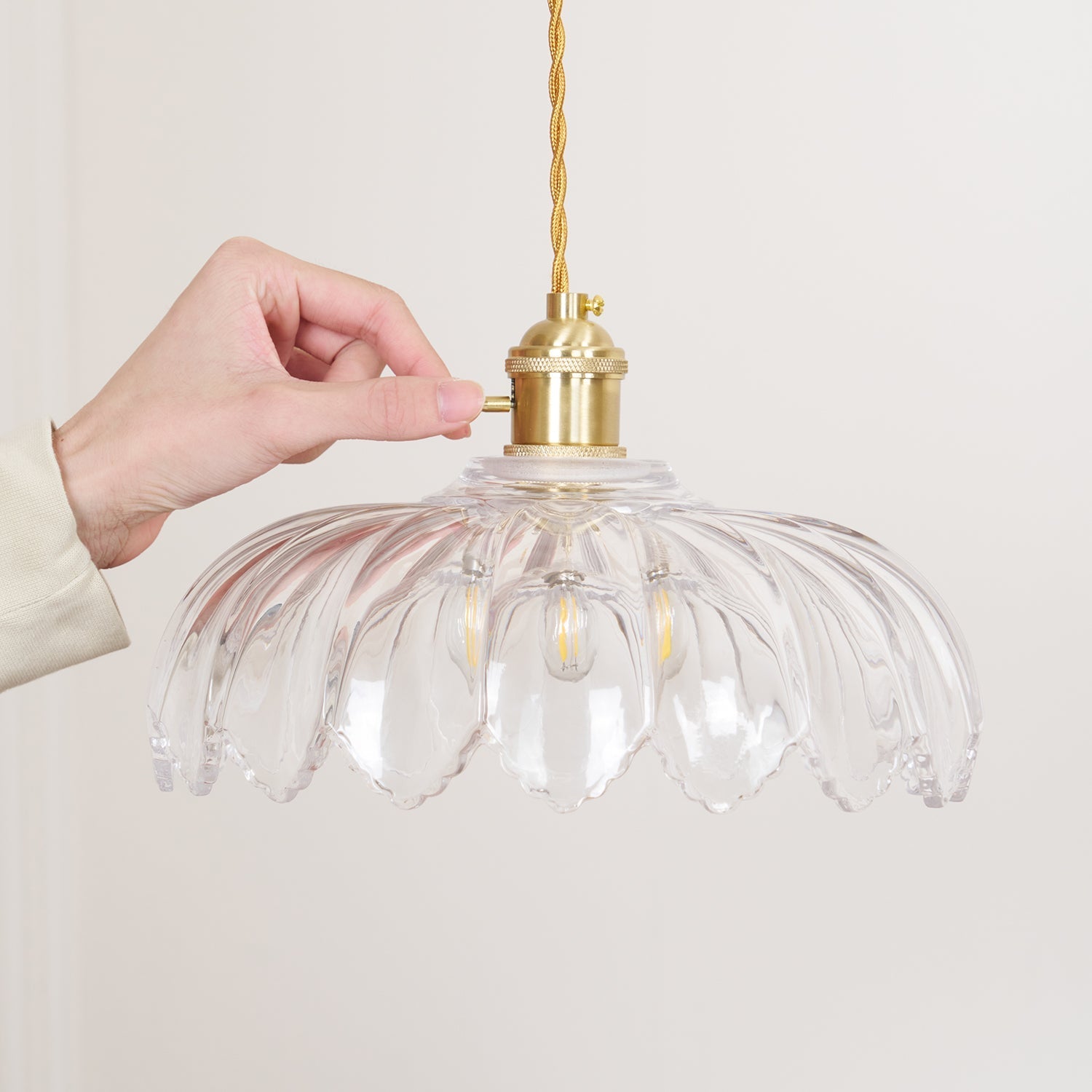Limea Green Glass Flower Pendant Light - Letslighting