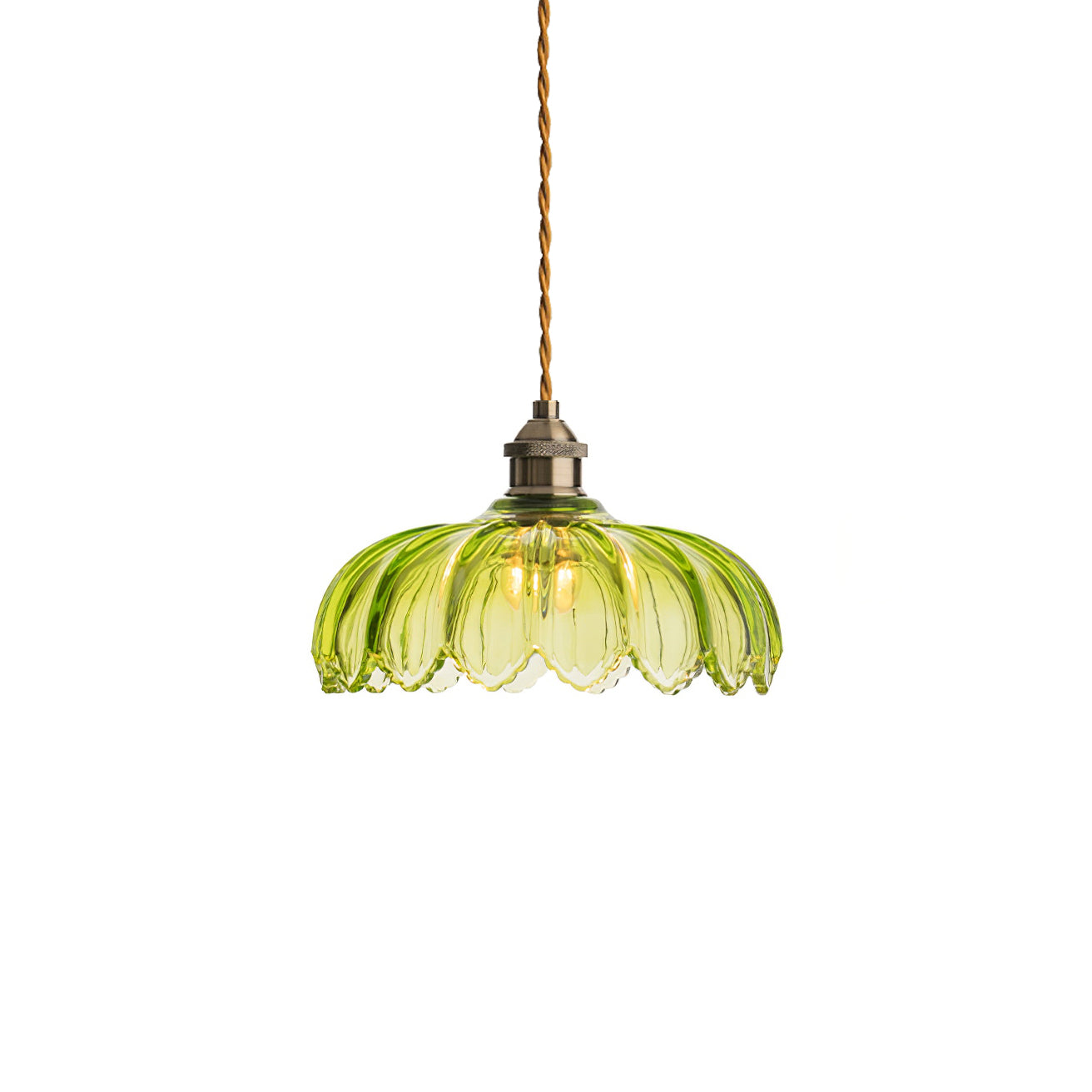 Limea Green Glass Flower Pendant Light - Letslighting