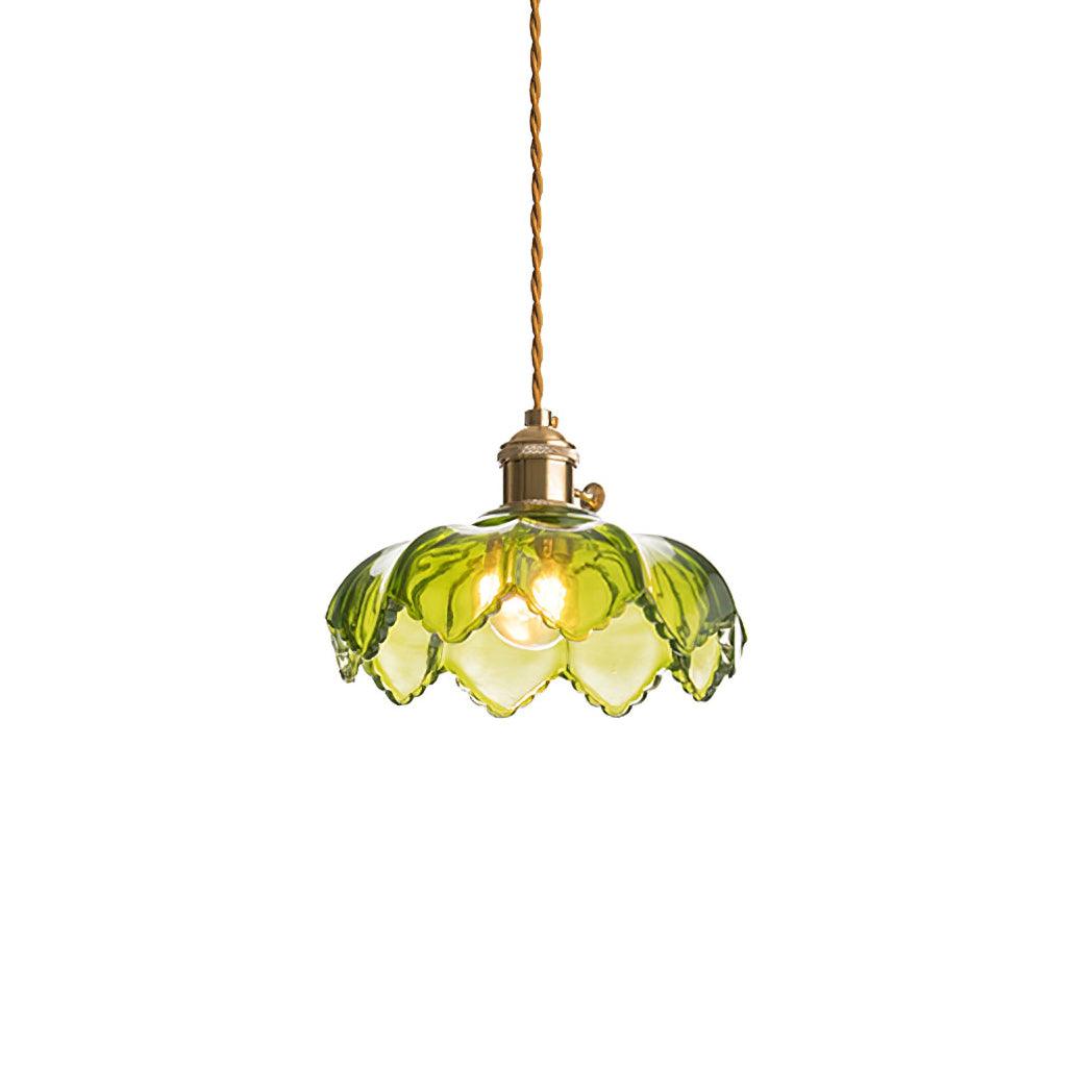 Limea Green Glass Flower Pendant Light - Letslighting