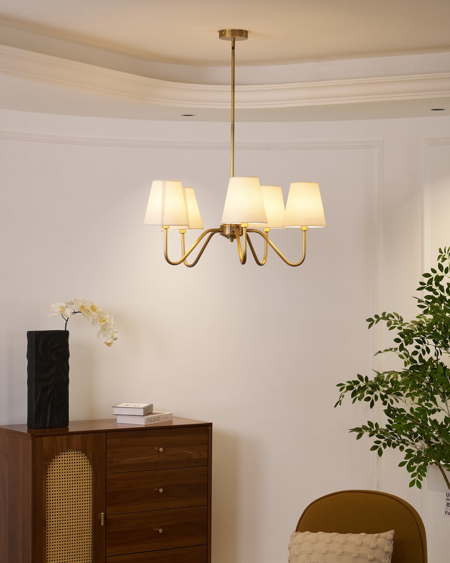 Lassen Chandelier Curved Arms - Letslighting